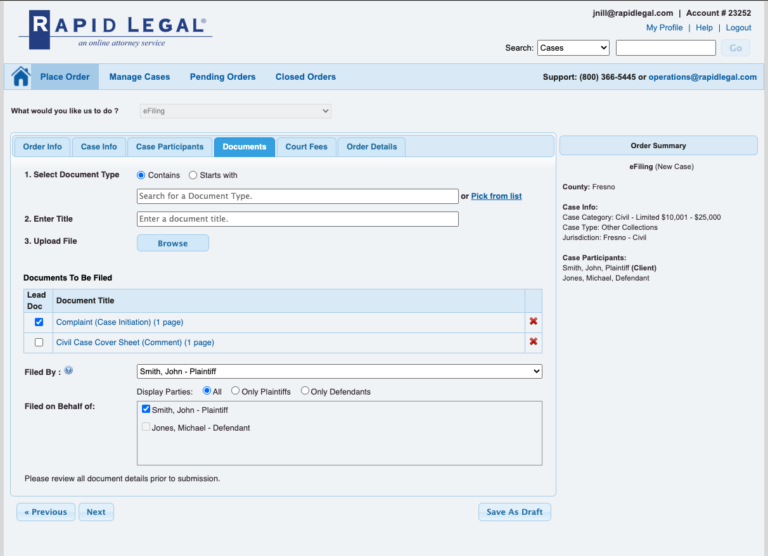 eFiling Documents Current Workflow eFiling Documents Current Workflow