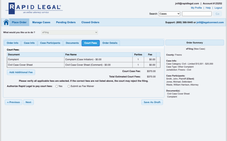 eFiling Court Fees New Workflow eFiling Court Fees New Workflow