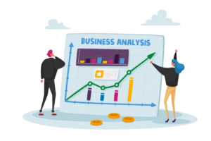 Businesspeople looking data analysis Businesspeople looking data analysis